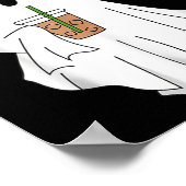 Spooky Season Niedlich Boujee Ghost Halloween Kost Poster (Ecke)