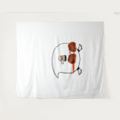 Spooky Season Niedlich Ghost Classic T - Shirt Wandteppich (Vorderseite (Horizontal))