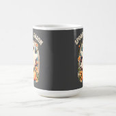 Spooky Season Niedlich Ghost Floral Retro Kaffeetasse (Mittel)