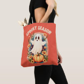 Spooky Season Niedlich Ghost Floral Retro Tasche (Von Nahem)