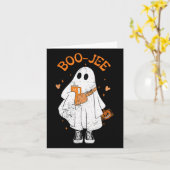 Spooky Season Niedlich Ghost Halloween Boujee Boo  Karte (Gelbe Blume)