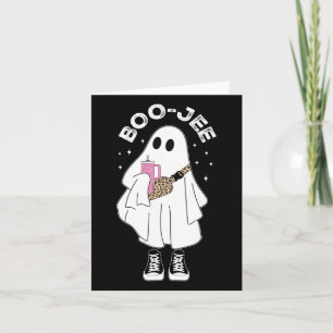 Spooky Season Niedlich Ghost Halloween Kostüm Bouj Karte