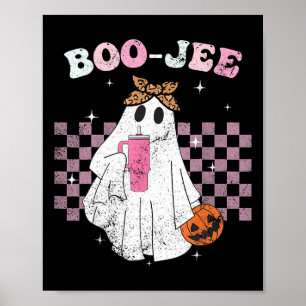 Spooky Season Niedlich Ghost Halloween Kostüm Bouj Poster