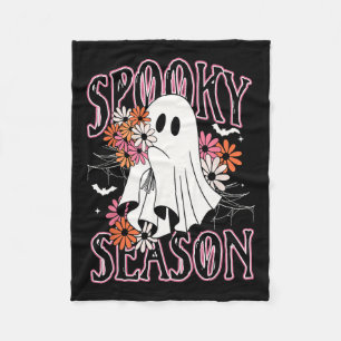 Spooky Season Niedlich Ghost Halloween Kostüm Flor Fleecedecke