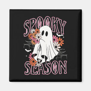 Spooky Season Niedlich Ghost Halloween Kostüm Flor Magnet