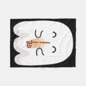 Spooky Season Niedlich Little Ghost Boby Tea Hallo Fleecedecke (Vorderseite (Horizontal))