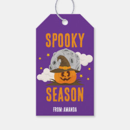 Spooky Season Niedlich Orange Pumpkin Halloween Geschenkanhänger