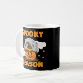 Spooky Season Niedlich Orange Pumpkin Halloween Kaffeetasse (Vorderseite Links)