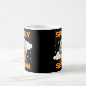 Spooky Season Niedlich Orange Pumpkin Halloween Kaffeetasse (Mittel)