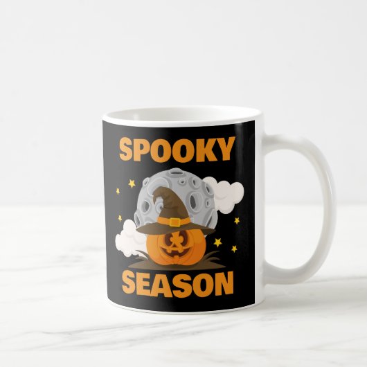 Spooky Season Niedlich Orange Pumpkin Halloween Kaffeetasse (Rechts)