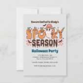 Spooky Season, Niedlicher Geist, Halloween Einladung (Vorderseite)