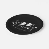 Spooky Season Personalisiert Ghost Script Hallowee Pappteller (Schrägansicht)