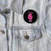 Spooky Season Pink Ghost Halloween Kostüm Boujee Button (Beispiel)