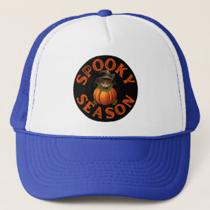 Spooky Season Pumpkin Cat Truckerkappe