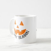 Spooky Season Pumpkin Geace Niedliche Halloween-Ta Kaffeetasse (Vorderseite Links)