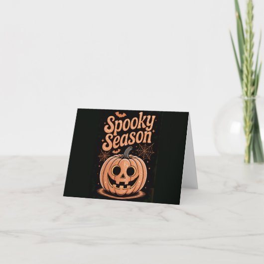 Spooky Season Pumpkin - Halloween-Party Einladung (Vorderseite)