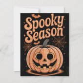 Spooky Season Pumpkin Party Einladung (Vorderseite)