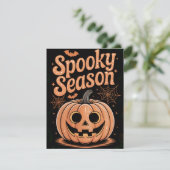 Spooky Season Pumpkin Party Einladung (Stehend Vorderseite)