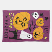 Spooky Season Pumpkins Ghost Bat HALLOWEEN Herbst Geschirrtuch (Horizontal)