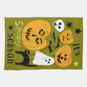 Spooky Season Pumpkins Ghost Bat HALLOWEEN Herbst Geschirrtuch (Horizontal)