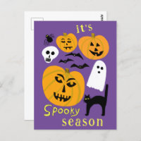 Spooky Season Pumpkins Ghost Bat HAPPY HALLOWEEN