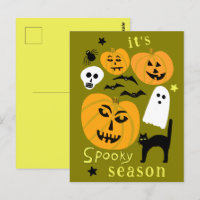 Spooky Season Pumpkins Ghost Bat HAPPY HALLOWEEN