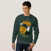Spooky Season Pumpkins Ghost Bat HAPPY HALLOWEEN Sweatshirt (Vorne ganz)