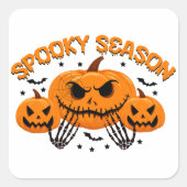 Spooky Season Quadratischer Aufkleber (Vorderseite)