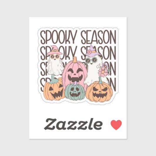Spooky Season Retro Groovy Aufkleber (Blatt)