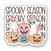 Spooky Season Retro Groovy Aufkleber (Vorderseite)