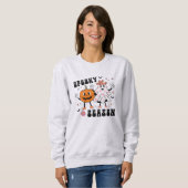 Spooky Season Retro Groovy Halloween Design Sweatshirt (Vorne ganz)