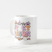 Spooky Season Retro Groovy Halloween Kaffeetasse (Vorderseite Links)