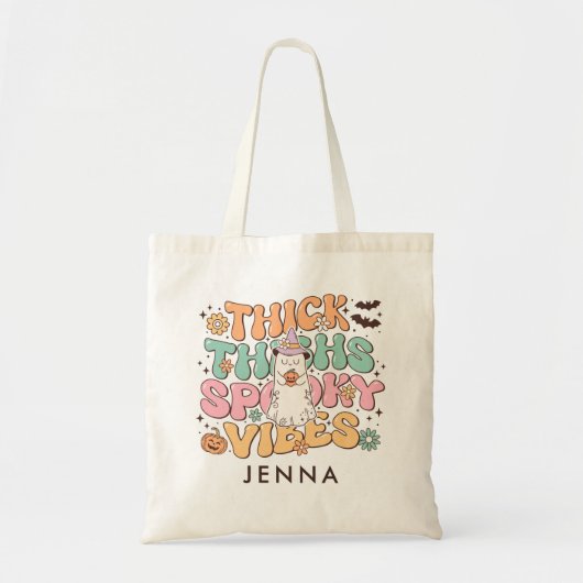 Spooky Season Retro Groovy Tragetasche (Vorne)