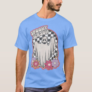 Spooky Season Retro Halloween Blumenghost Niedlich T-Shirt
