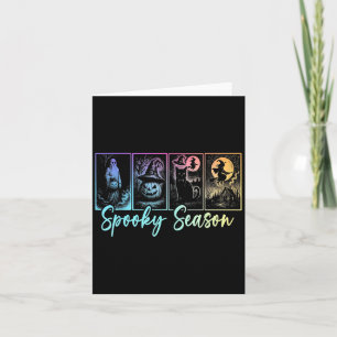 Spooky Season Retro Halloween Horror Ghost Pumpkin Karte