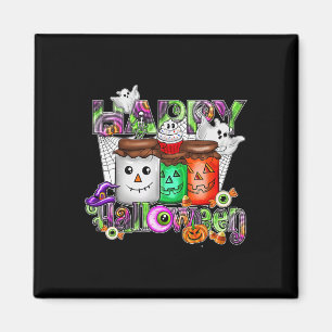 Spooky Season Retro Happy Halloween Ghost Frauen a Magnet