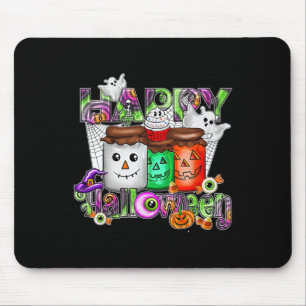 Spooky Season Retro Happy Halloween Ghost Frauen a Mousepad