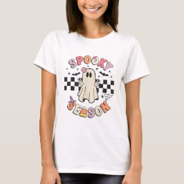 Spooky Season Retro Happy Halloween Ghost Frauen a T-Shirt