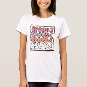 Spooky Season Retro T - Shirt   Fun Halloween Ghos