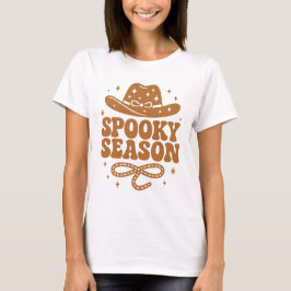 Spooky Season Retro Western Cowboy Hat Halloween T-Shirt