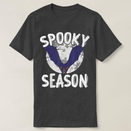 Spooky Season  Scary Bat Lover Sky Kittens Hallowe T-Shirt (Design vorne)