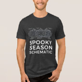 Spooky Season Schematic - Funny Engineer Halloween Tri-Blend Shirt (Vorderseite)