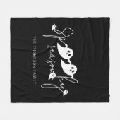 Spooky Season Script und White Ghosts Halloween Fleecedecke (Vorderseite (Horizontal))