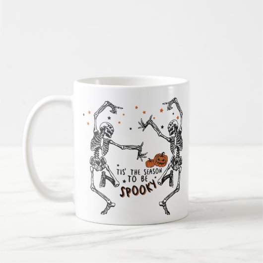 Spooky Season Skeletts tanzen Kaffeetasse (Links)