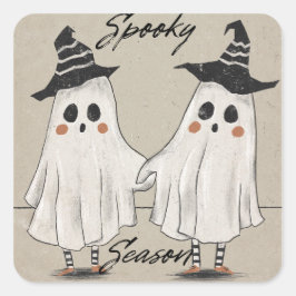 Spooky Season Squad Quadratischer Aufkleber