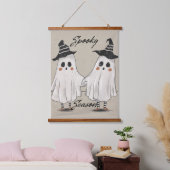 Spooky Season Squad Wandteppich Mit Holzrahmen (Schlafzimmer)