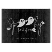 Spooky Season Text und Ghost Silhouetten Halloween Schneidebrett (Vorderseite)