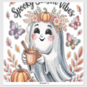 Spooky Season Vibes Ghost Aufkleber (Blatt)