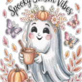 Spooky Season Vibes Ghost Aufkleber (Vorderseite)