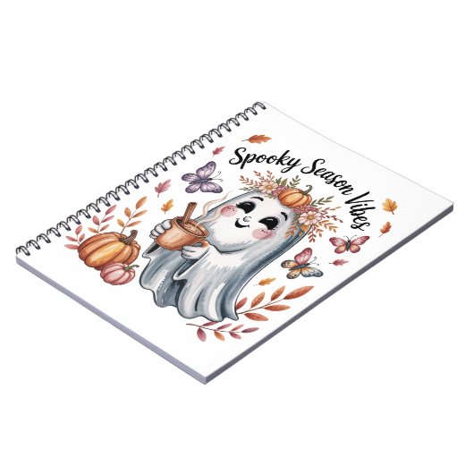 Spooky Season Vibes Ghost Notizblock (Linke Seite)